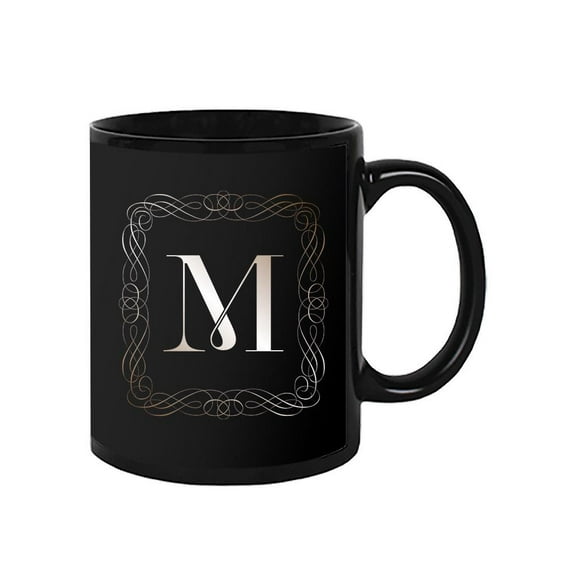 Fancy Letter M With Frame Mug Unisex's -Image by Shutterstock