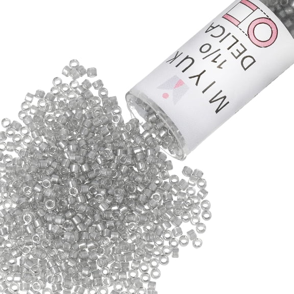 Miyuki Delica Seed Beads – Size 11/0 (1.6 mm), DB2393, Fancy Ice-Lined, 7.2 g, Approx. 1440 Beads