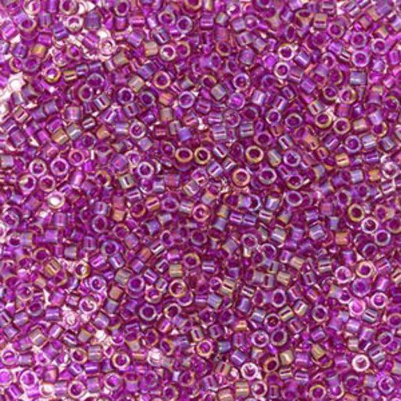 Fancy Lined Magenta Miyuki Delica Beads 11/0 DB2389-TB