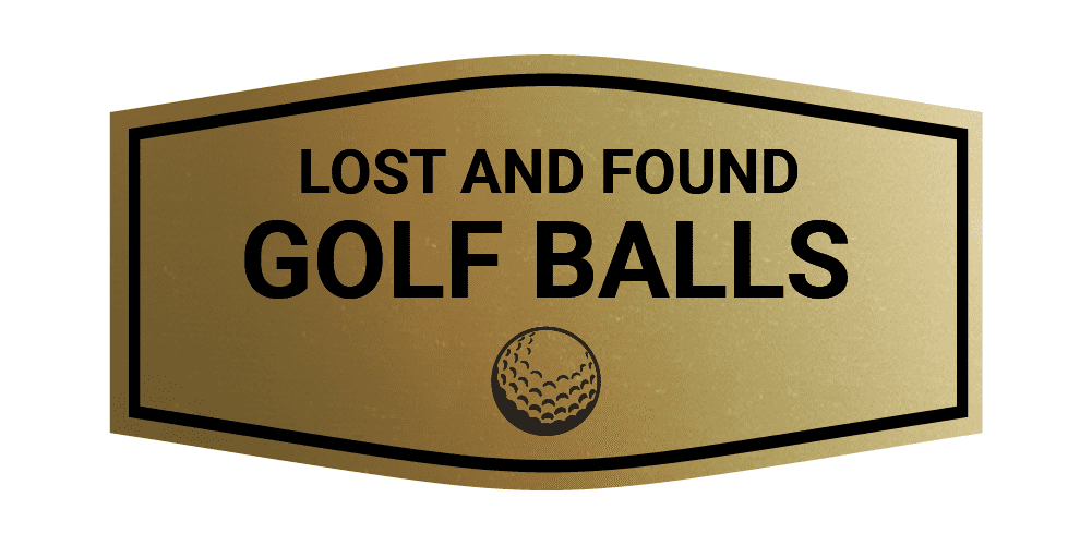 Fancy Lost And Found Golf Balls Sign (Blue) - Small - Walmart.com