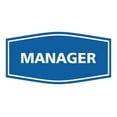 thumbnail image 1 of Fancy Manager Sign (Blue/White) - Medium, 1 of 1