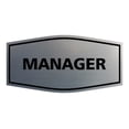 thumbnail image 1 of Fancy Manager Sign (Brushed Silver) - Small, 1 of 1