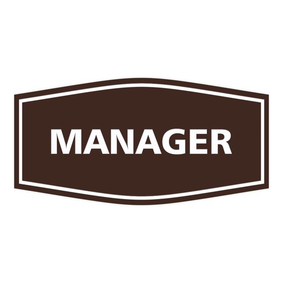 Fancy Manager Sign(Dark Brown) - Small