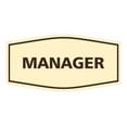thumbnail image 1 of Fancy Manager Sign (Ivory/Dark Brown) - Medium, 1 of 1