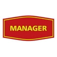thumbnail image 1 of Fancy Manager Sign (Red/Yellow) - Medium, 1 of 1