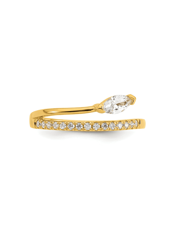 Snake Fashion Ring for Women 925 Sterling Silver Gold Plated Serpent Design