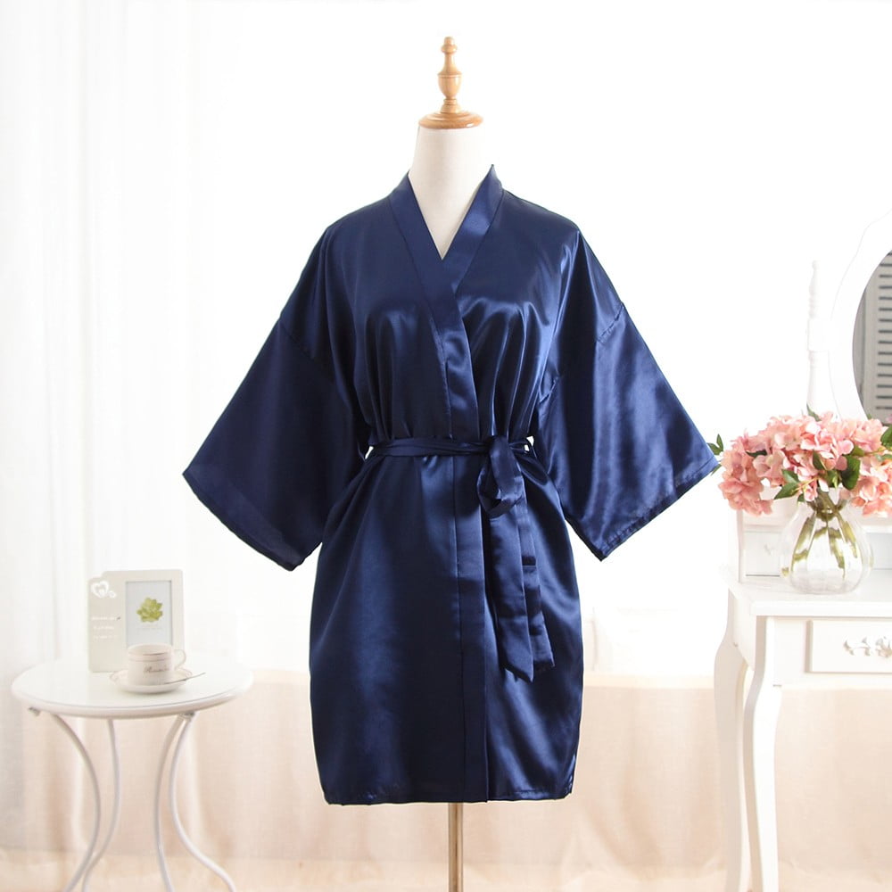 Fancy Mens Silk Satin Long Robes Summer Wrap Dressing Gown Bathrobe ...