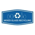thumbnail image 1 of Fancy Mixed Glass Recycling Sign (Blue) - Medium, 1 of 5