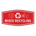 thumbnail image 1 of Fancy Mixed Recycling Sign (Red) - Large, 1 of 5