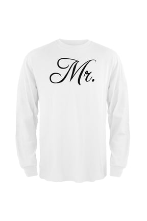 Fancy Mr. White Adult Long Sleeve T-Shirt - Medium