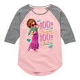 thumbnail image 1 of Fancy Nancy - 100 Percent Fancy - Toddler And Youth Girls Raglan Graphic T-Shirt, 1 of 5