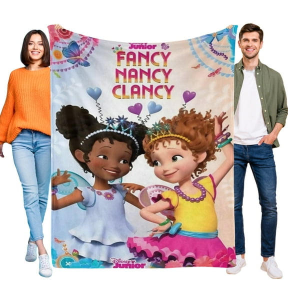 Fancy Nancy Blanket for Boys Girls Lightweight Kids Throw Blanket Cute Soft Blankets Flannel Plush Blankets Gifts 30x40in