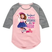 Fancy Nancy - Bonjour French For Hello - Toddler And Youth Girls Raglan Graphic T-Shirt