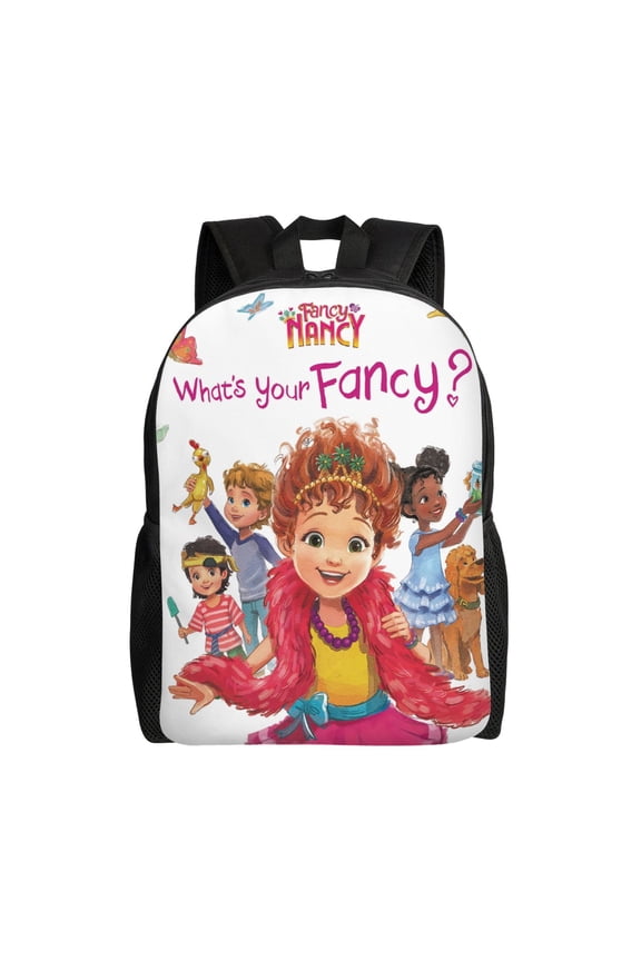 Fancy Nancy Cartoon Backpack Cute Large Capacity Casual School Unisex Laptop Bags Travel Sports Daypack Bookbags