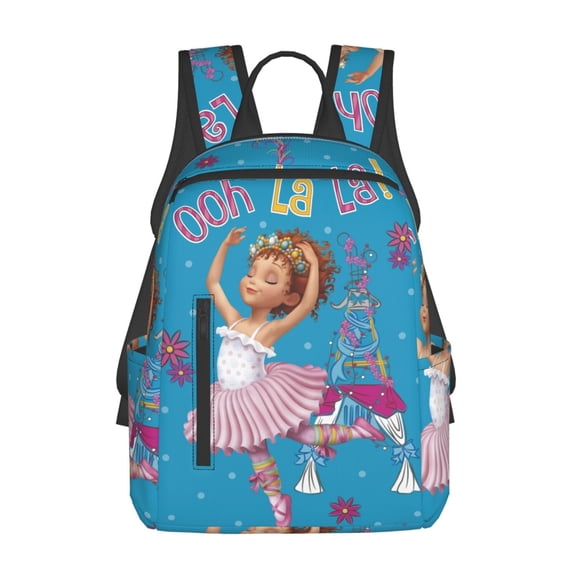 Fancy Nancy Cartoon Backpack Cute Printed Casual School Laptop Bags Lightweight Travel Sports Daypack Bookbags
