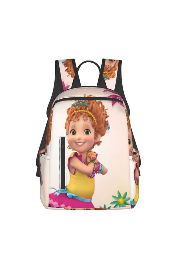 Fancy Nancy Cartoon Backpack Cute Printed Casual School Laptop Bags Lightweight Travel Sports Daypack Bookbags