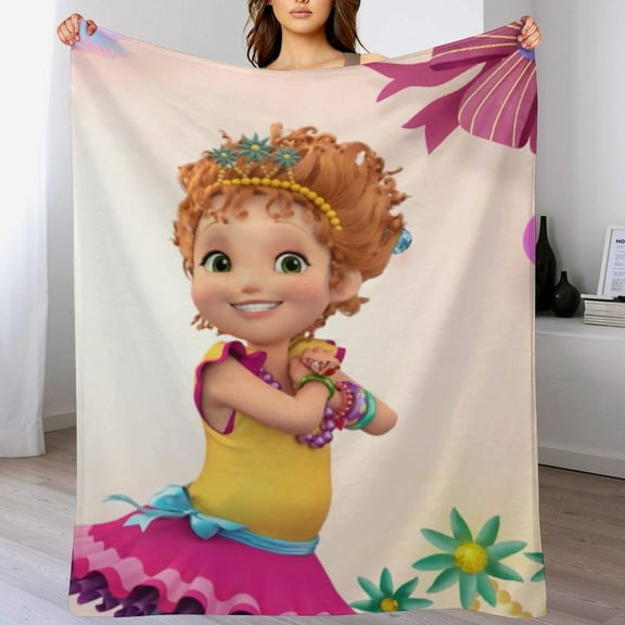 Fancy Nancy Cartoon Blanket, Soft Cozy Fluffy Plush Throw Blanket for Boys Girls Young Adults, Warm Flannel Blanket for Living Room Bedroom Couch Bed 50"x60"