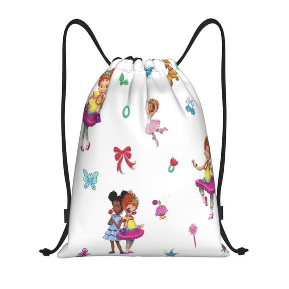 Fancy Nancy Drawstring Backpack Fashion Print Waterproof String Bags Lightweight Shoulder Bag Sackpack for Sport Gym Beach Shopping Yoga Travel