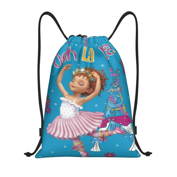 Fancy Nancy Drawstring Backpack Fashion Print Waterproof String Bags Lightweight Shoulder Bag Sackpack for Sport Gym Beach Shopping Yoga Travel