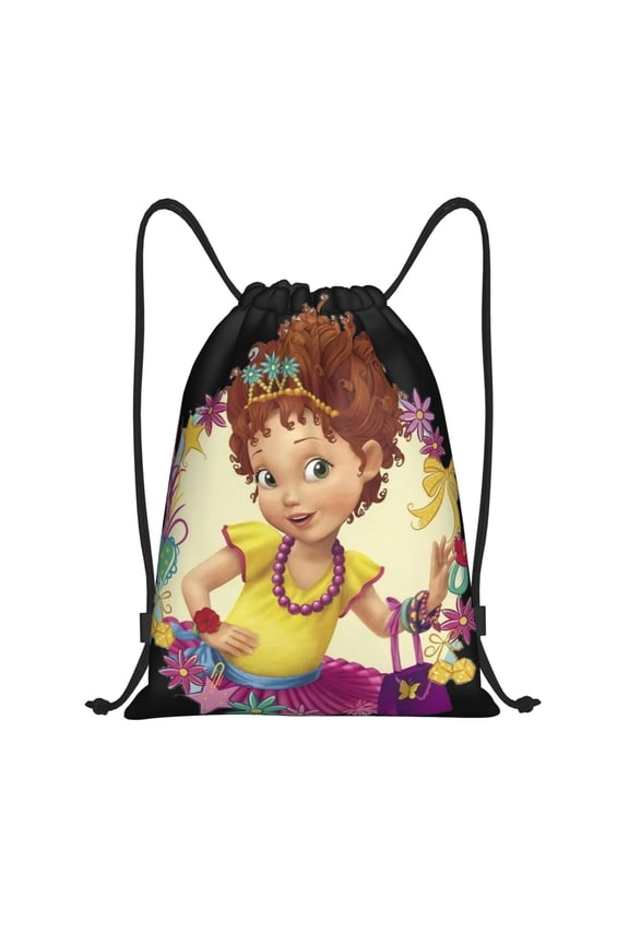 Fancy Nancy Drawstring Backpack Fashion Print Waterproof String Bags Lightweight Shoulder Bag Sackpack for Sport Gym Beach Shopping Yoga Travel