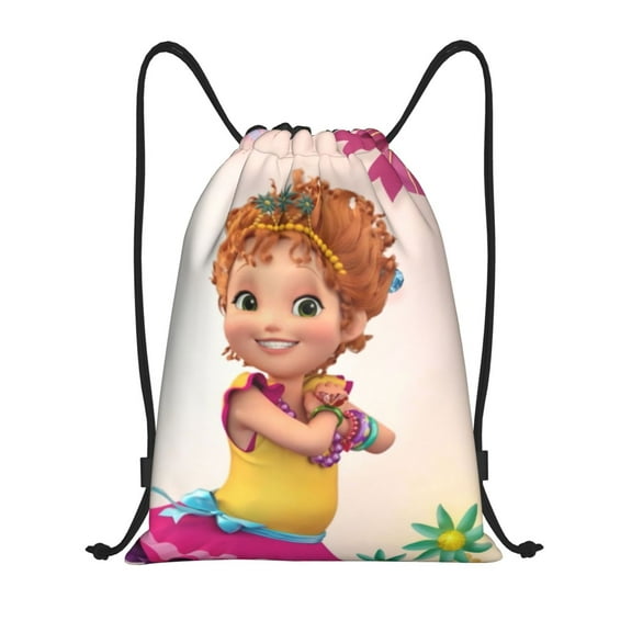 Fancy Nancy Drawstring Backpack Fashion Print Waterproof String Bags Lightweight Shoulder Bag Sackpack for Sport Gym Beach Shopping Yoga Travel