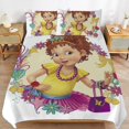 thumbnail image 1 of Fancy Nancy Duvet Cover 3 Pcs Set Cute Kids Comforter Cover with 2 Pillowcases Luxury Soft Bedding Bedroom Decor for Teens Boys Girls, 86"x70", 1 of 8