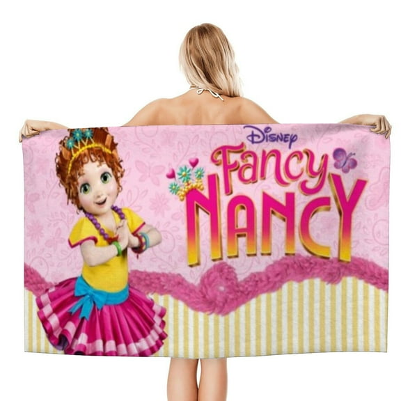 Fancy Nancy Gifts Beach Towel for Women Girl Birthday Inspired Fan Bath Outdoor Music Lover