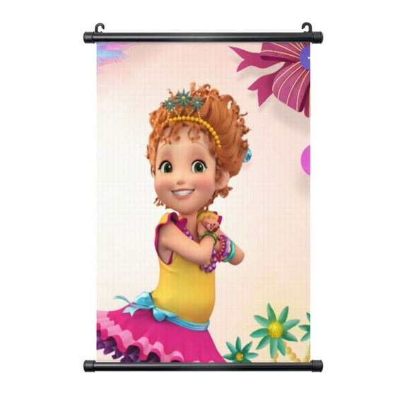 Fancy Nancy Hanging Poster, Black Plastic Shaft Wall Hanging Posters Scroll Hanger, Canvas Artwork Wall Art Painting Decor for Living Room Bedroom Office 20"X30"