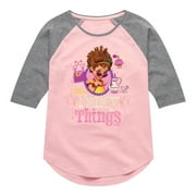 FANCY NANCY - I Adore Fancy Things - Toddler And Youth Girls Raglan Graphic T-Shirt