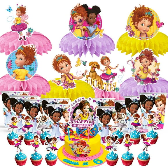 Fancy Nancy Party Supplies Decor Cups Fans Decorations Honeycomb Centerpieces Cake Toppers