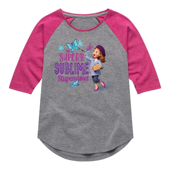 Fancy Nancy - Superb Sublime - Toddler And Youth Girls Raglan Graphic T-Shirt