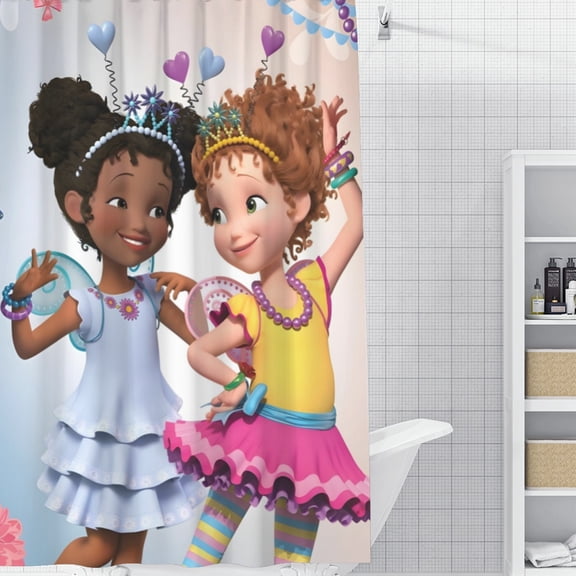 Fancy Nancy-theme Bathroom Shower Curtain Home Decor,Bath Curtains Durable Waterproof Bath Curtain , Adluts Girls Boys Bathroom Decor House Gifts 60x71inch150cmX180cm