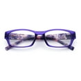 thumbnail image 1 of Fancy Narrow Rectangle Spring Hinge Light Weight Plastic Reading Glasses Purple +1.5, 1 of 7