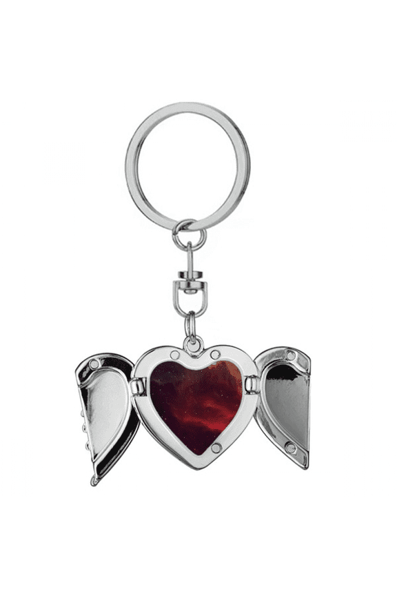 Fancy Nebula Dark Universe Heart Angel Wing Key Chain Holder