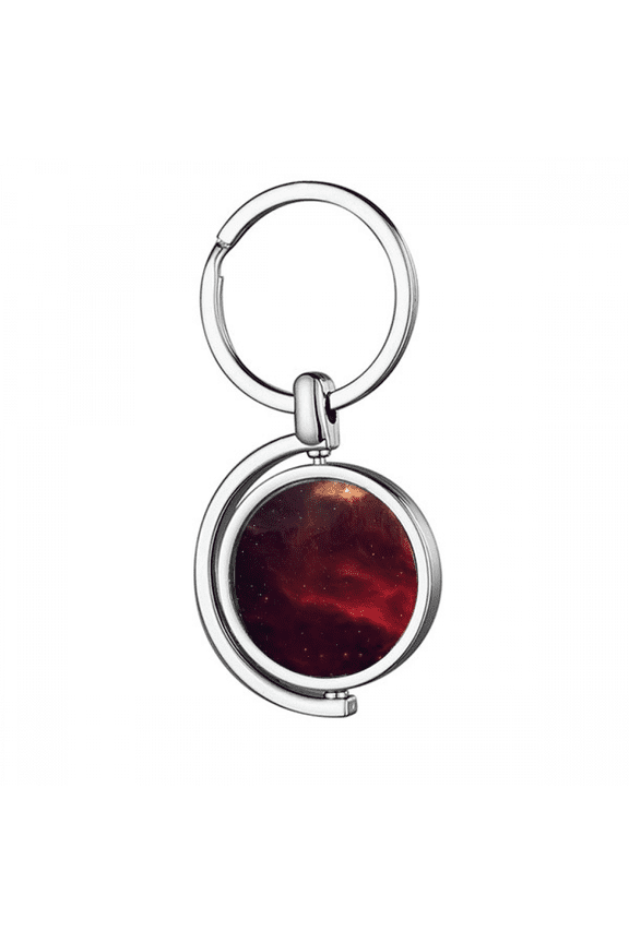 Fancy Nebula Dark Universe Rotating Keychain Metal Keyring Holder