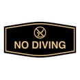 thumbnail image 1 of Fancy No Diving Sign (Black /Gold) - Small, 1 of 1
