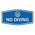 thumbnail image 1 of Fancy No Diving Sign (Blue) - Large, 1 of 1