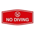 thumbnail image 1 of Fancy No Diving Sign (Red) - Large, 1 of 1
