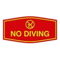 thumbnail image 1 of Fancy No Diving Sign (Red/Yellow) - Large, 1 of 1