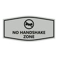 thumbnail image 1 of Fancy No Handshake Zone Sign (Lt Gray) - Large, 1 of 1