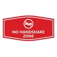thumbnail image 1 of Fancy No Handshake Zone Sign (Red) - Large, 1 of 1