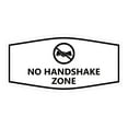 thumbnail image 1 of Fancy No Handshake Zone Sign (White) - Small, 1 of 1