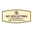 thumbnail image 1 of Fancy No Soliciting Do Not Bother Us If We Do Not Know You Sign (Ivory/Dark Brown) - Small, 1 of 5