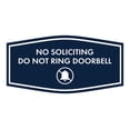 thumbnail image 1 of Fancy No Soliciting Do Not Ring Doorbell Sign (Navy Blue / White) - Large, 1 of 5