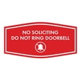 thumbnail image 1 of Fancy No Soliciting Do Not Ring Doorbell Sign (Red) - Large, 1 of 5