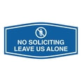 thumbnail image 1 of Fancy No Soliciting Leave Us Alone Sign (Blue) - Small, 1 of 5