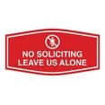 thumbnail image 1 of Fancy No Soliciting Leave Us Alone Sign (Red) - Small, 1 of 5