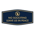 thumbnail image 1 of Fancy No Soliciting Leave Us In Peace Sign (Navy Blue/Gold) - Large, 1 of 5