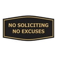thumbnail image 1 of Fancy No Soliciting No Excuses Sign (Black Gold) - Medium, 1 of 5
