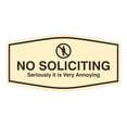 thumbnail image 1 of Fancy No Soliciting Seriously it is Very Annoying Sign (Ivory/Dark Brown) - Medium, 1 of 5